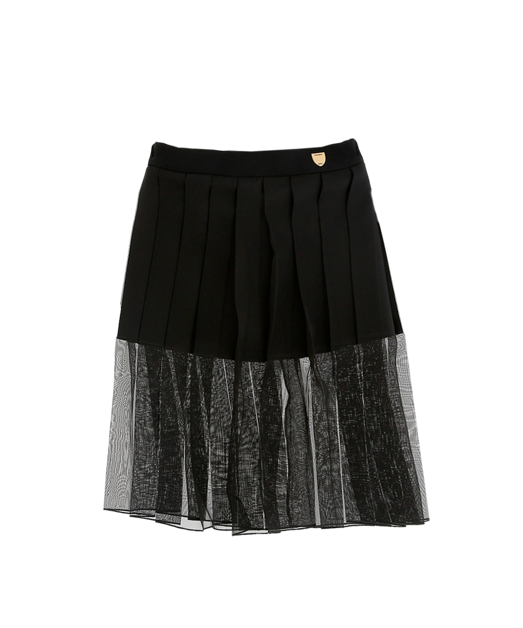 Elisabetta Franchi La Mia Bambina Gonna Nera Plissettata per Bambine