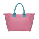 F**K Kids Maxi Borsa Rosa e Azzurra con Logo per Bambine