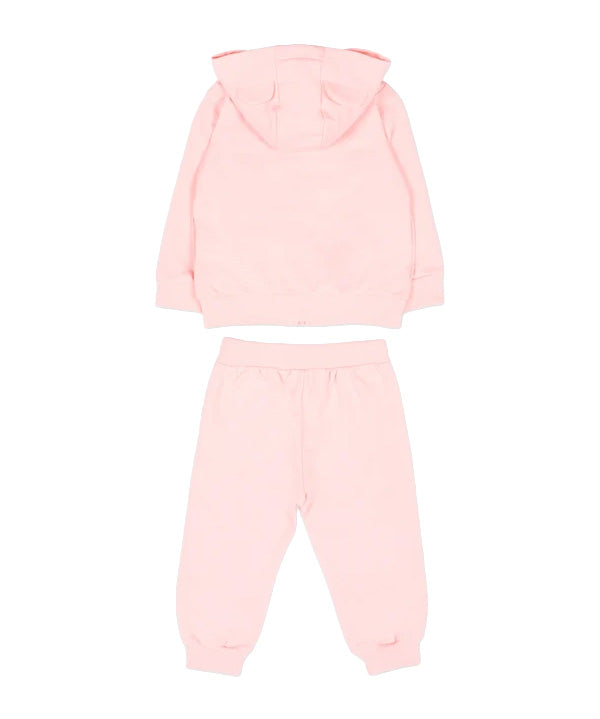 Moschino Kids Completo Felpa e Pantalone Azalea Pink per Neonate