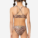 4GIVENESS Costume Bikini a Fascia Fantasia Maculata per Bambine