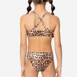 4GIVENESS Costume Bikini a Fascia Fantasia Maculata per Bambine