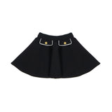 Elisabetta Franchi La Mia Bambina Gonna Nera con Bottoni Oro per Neonate