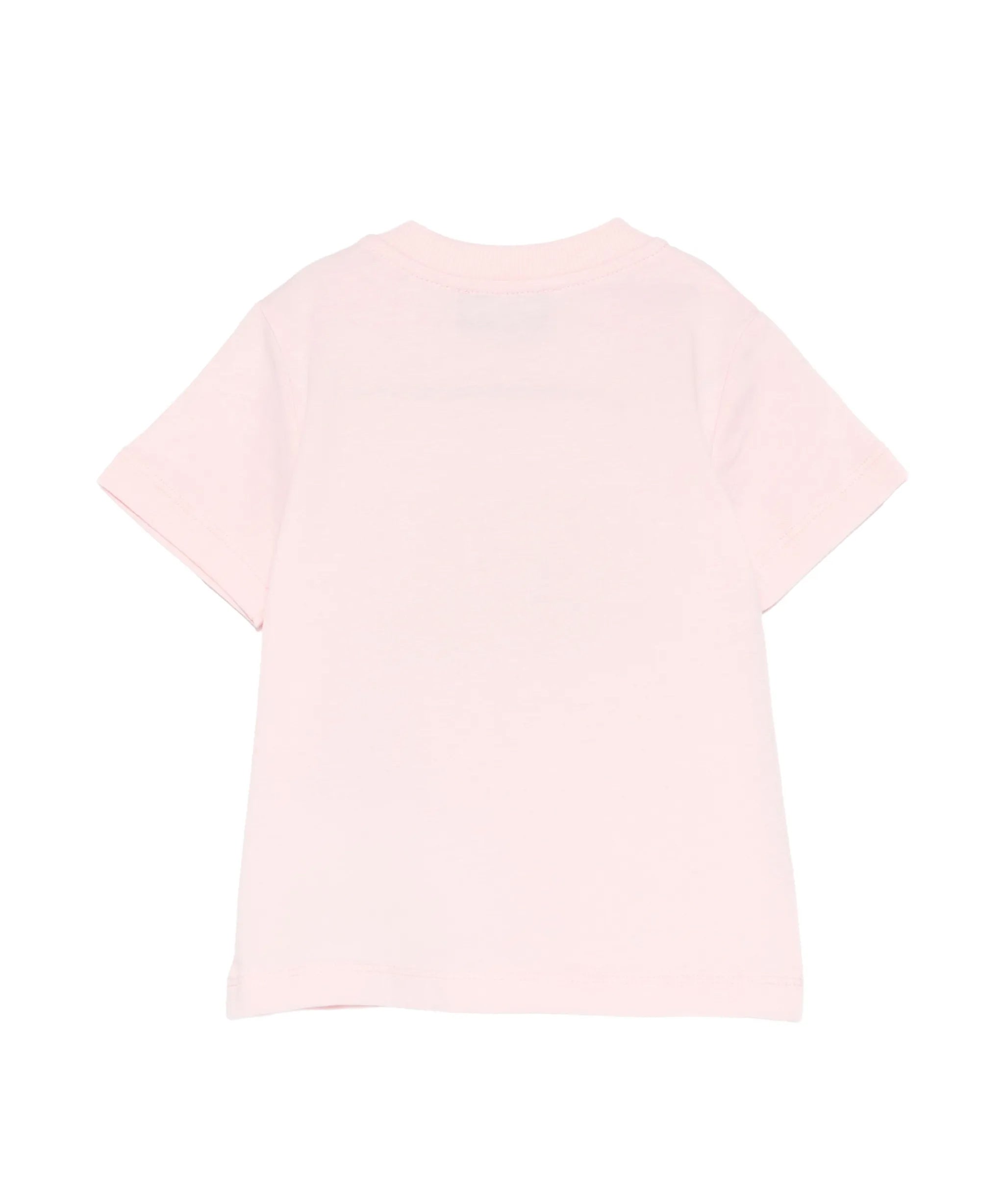 Moschino Kids T-Shirt Rosa con Logo Teddy Bear per Neonate