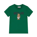 Moschino Kids T-shirt Rossa con Stampa Teddy