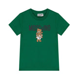Moschino Kids T-shirt Rossa con Stampa Teddy