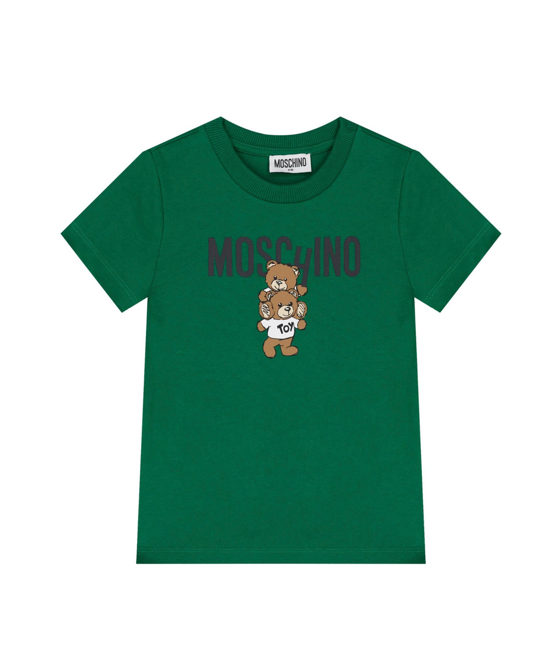 Moschino Kids T-shirt Rossa con Stampa Teddy