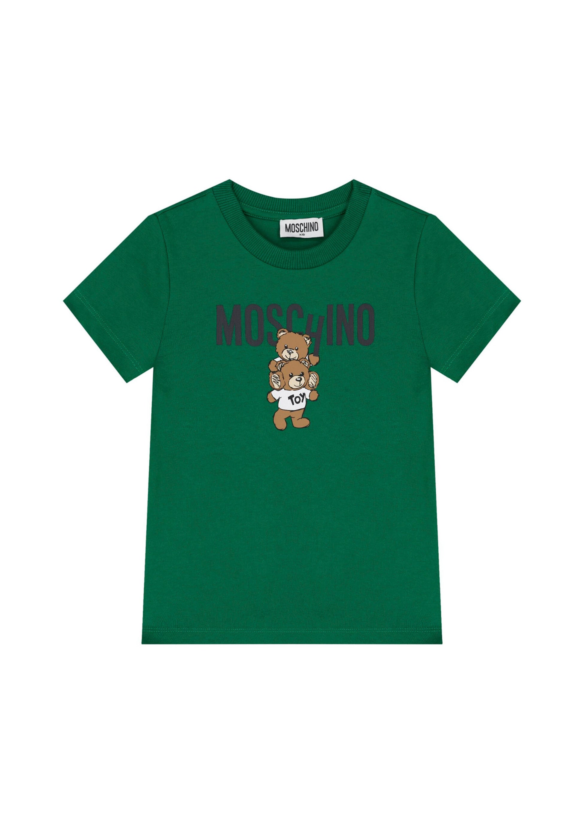 Moschino Kids T-shirt Rossa con Stampa Teddy