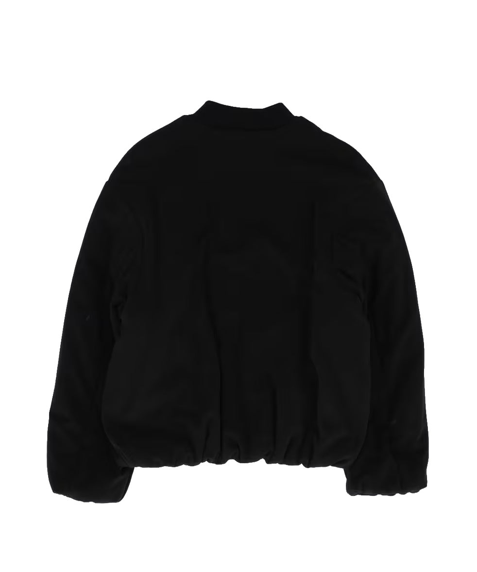 MSGM Kids Giacca con Zip Nero con Logo per Bambine