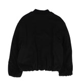 MSGM Kids Giacca con Zip Nero con Logo per Bambine
