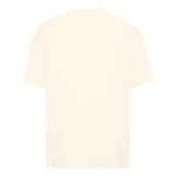MSGM Kids T-Shirt Crema con Logo Lettering Unisex