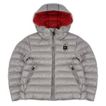Blauer Kids Giubbino Grigio con Cappuccio e Interno Rosso a Contrasto ANSEL JUNIOR per Bambini