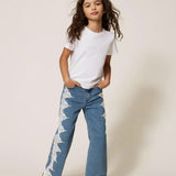 Twinset Kids T-Shirt Off-White con Logo per Bambine