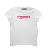 Iceberg Kids T-Shirt Bianca con Logo per Neonate