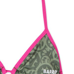Barrow Kids Bikini Verde Militare con Logo Smiles All-over