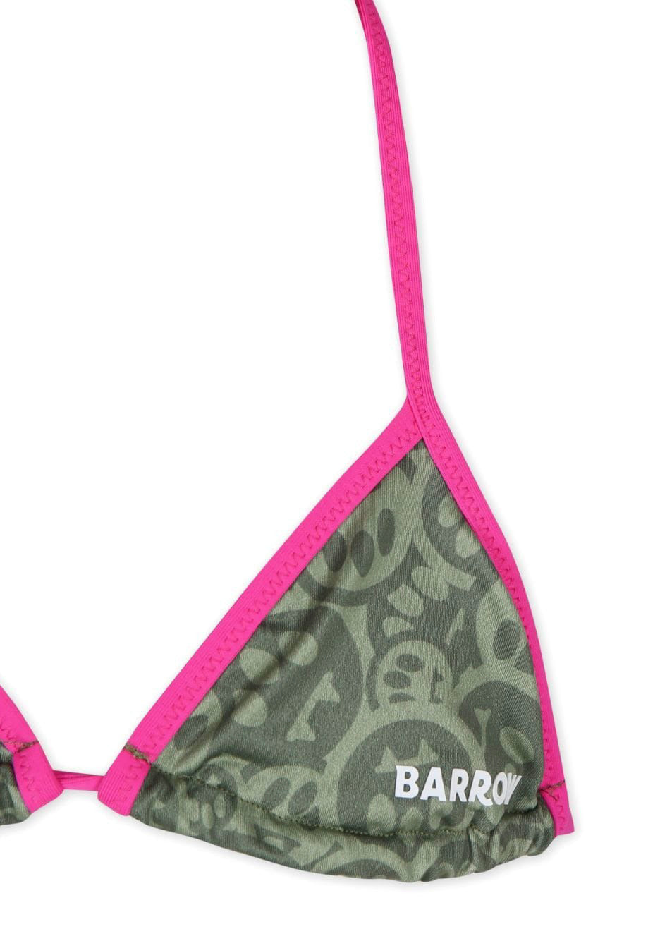 Barrow Kids Bikini Verde Militare con Logo Smiles All-over