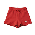 Moschino Kids Short Rosso con Logo Bianco per Bambine