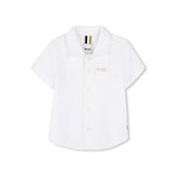 Boss Kids Polo Bianca con Logo per Neonati