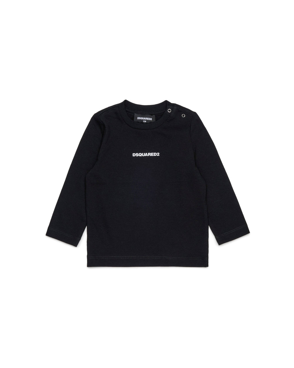 Dsquared2 Kids T-shirt Nera con Logo per Neonati