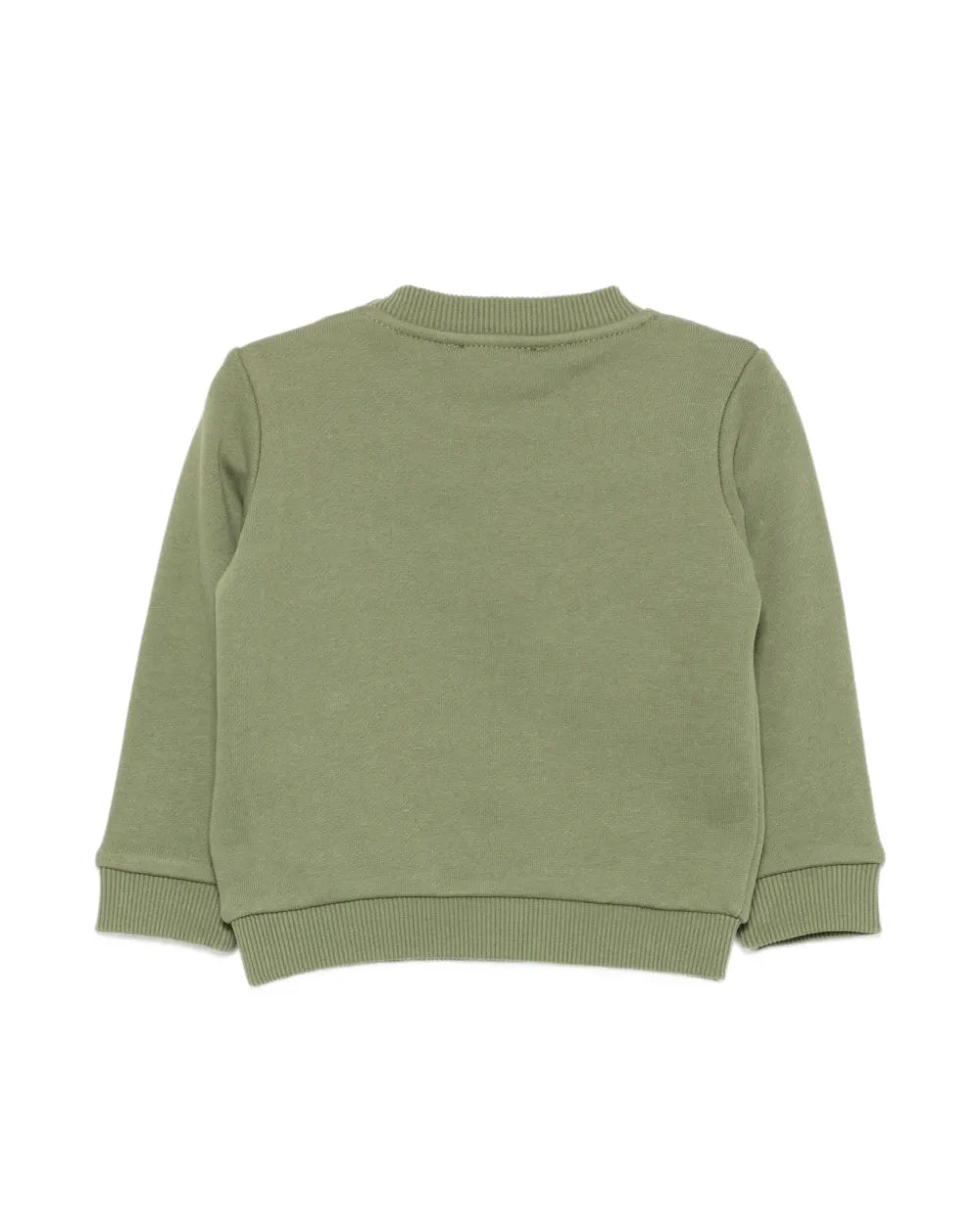 Moschino Kids Felpa Verde con Logo Teddy Bear per Neonati