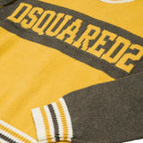Dsquared2 Kids Maglione Girocollo Giallo con Logo per Bambini (dettaglio)