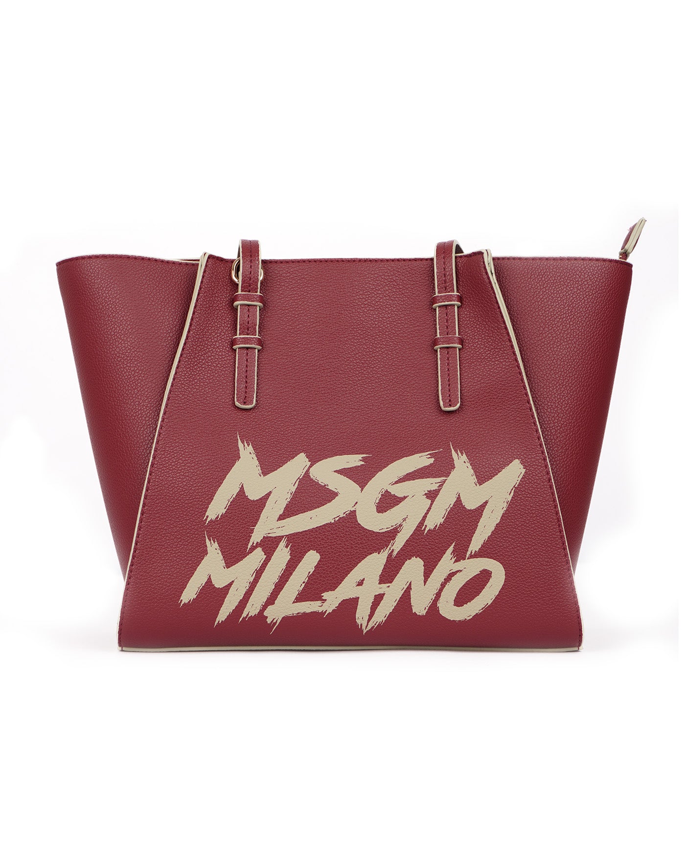 Msgm Kids Borsa Merlot con Maxi Logo a Contrasto per Bambine