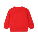 Dsquared2 Kids Felpa Girocollo Rossa con Stampa D2 Leaf per Neonati (retro)