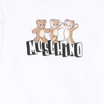 Moschino Kids Felpa Bianco con Logo Teddy Bear per Neonati