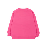 Moschino Kids Felpa Fuxia a Maniche Lunghe con Stampa Teddy Bear e Logo per Neonate