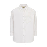 Simonetta Kids Camicia Bianco con Fiori per Bambine