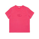 Diesel Kids T-shirt Fucsia con Ricamo Oval D per Bambine 