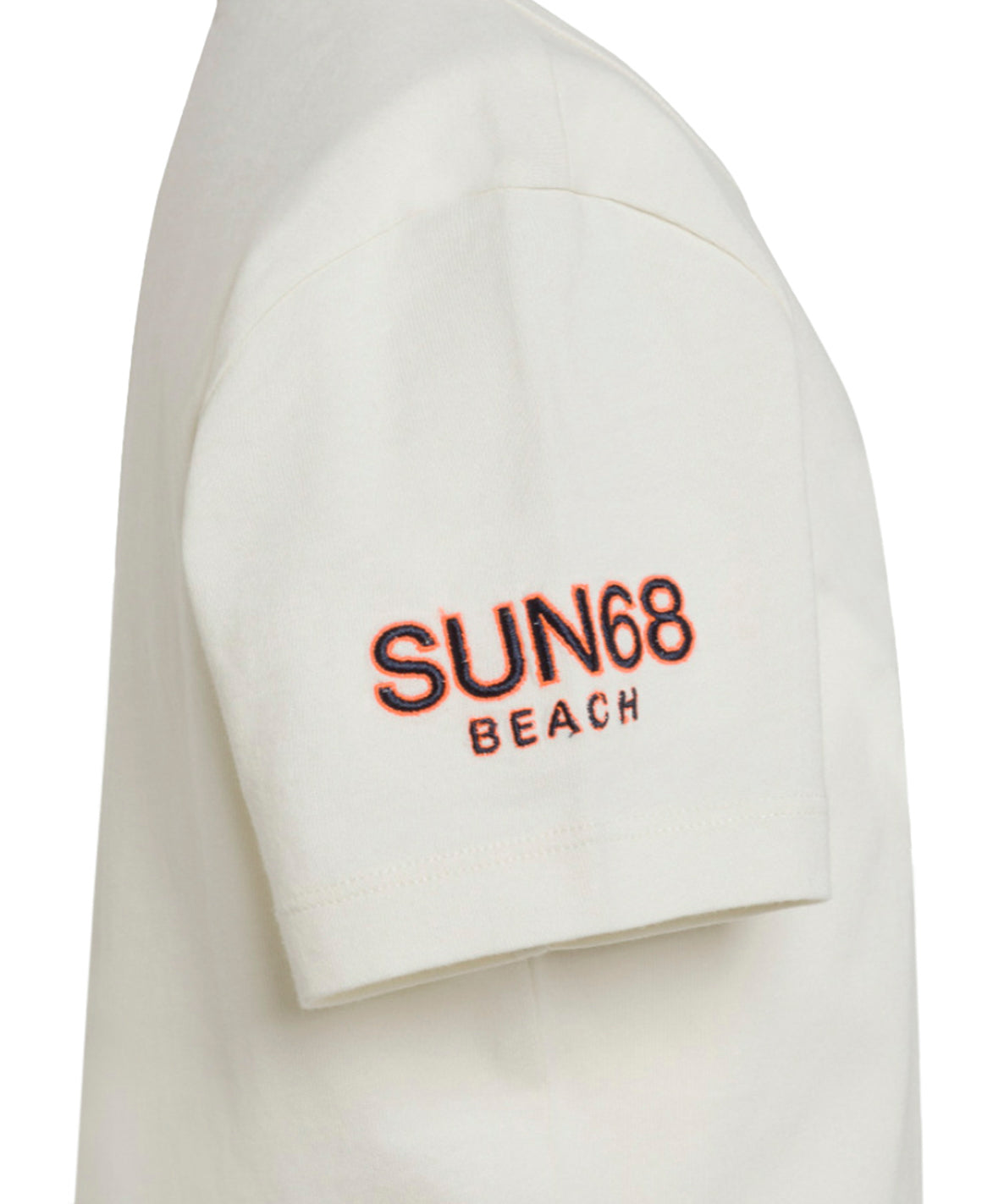 Sun68 Kids T-shirt Bianco Panna con Logo per Bambini (lato)