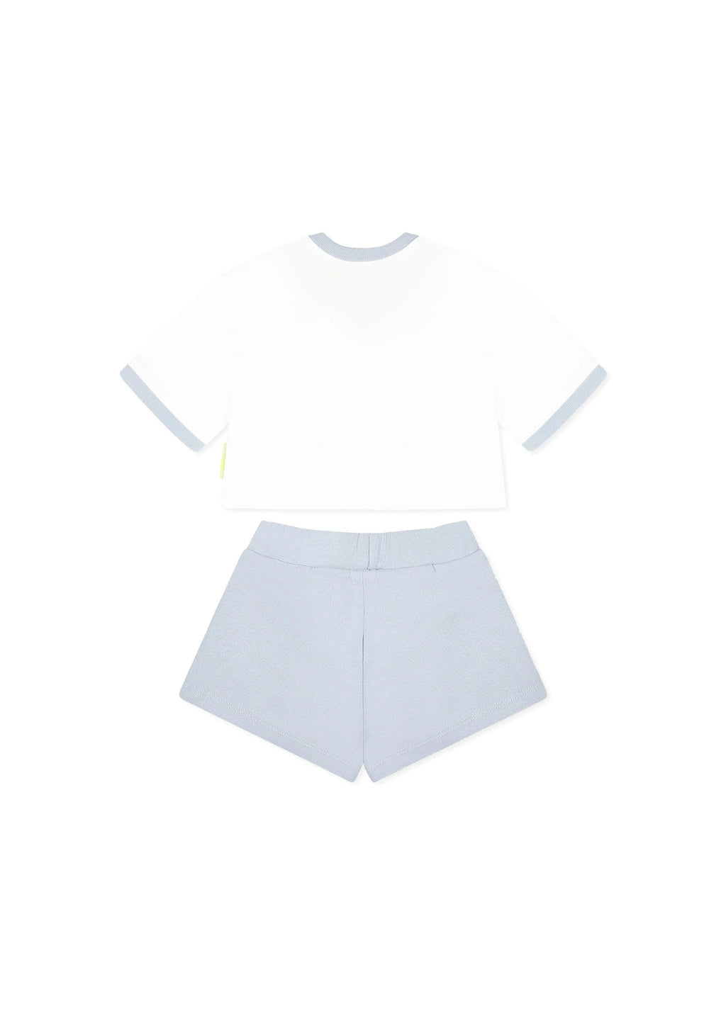 Barrow Kids T-shirt Bianca con Shorts Celeste per Neonate