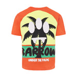 Barrow Kids T-Shirt Arancio con Stampa Retro Palms per Bambini