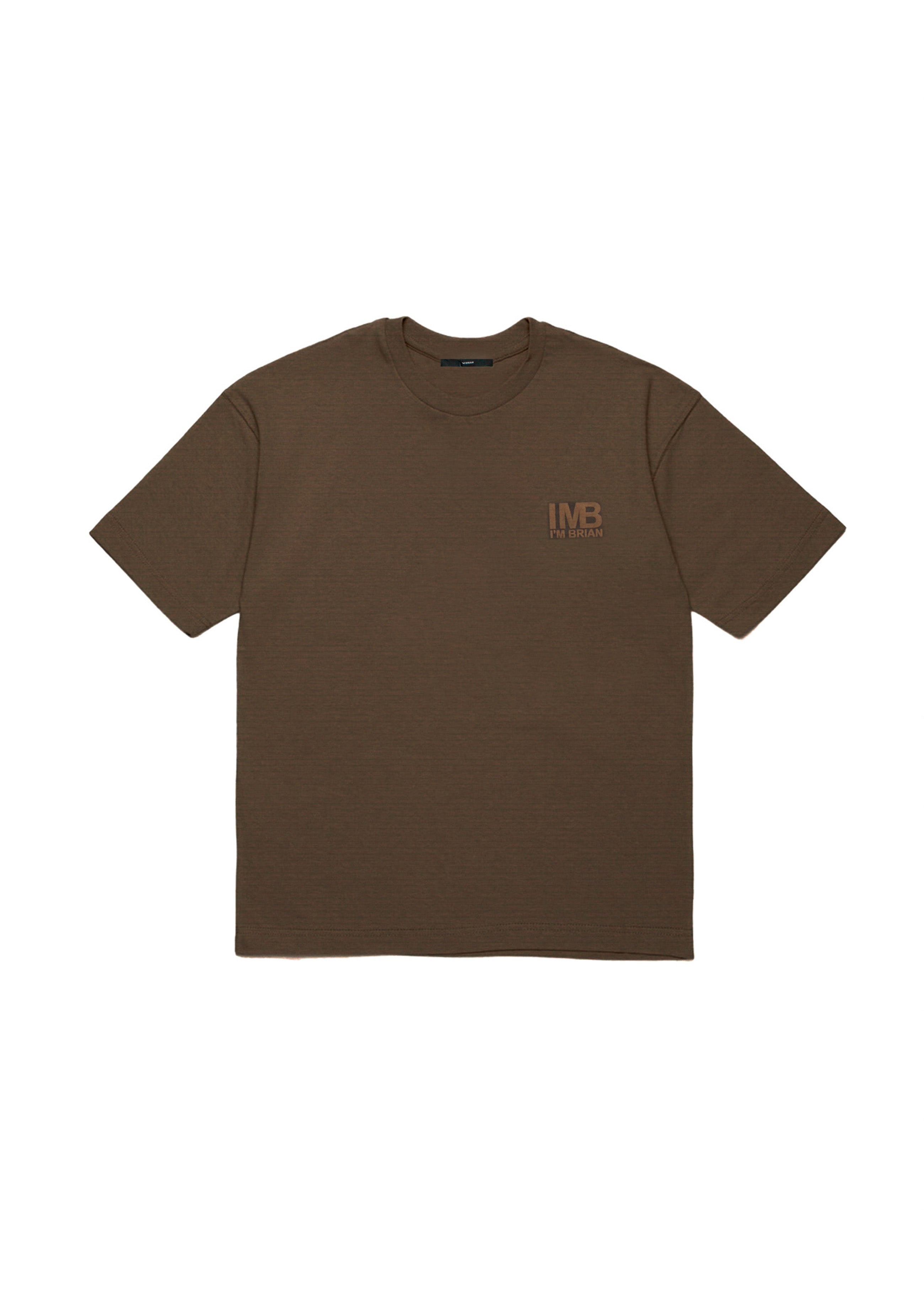 I'm Brian T-shirt Marrone con Micro Logo per Bambini