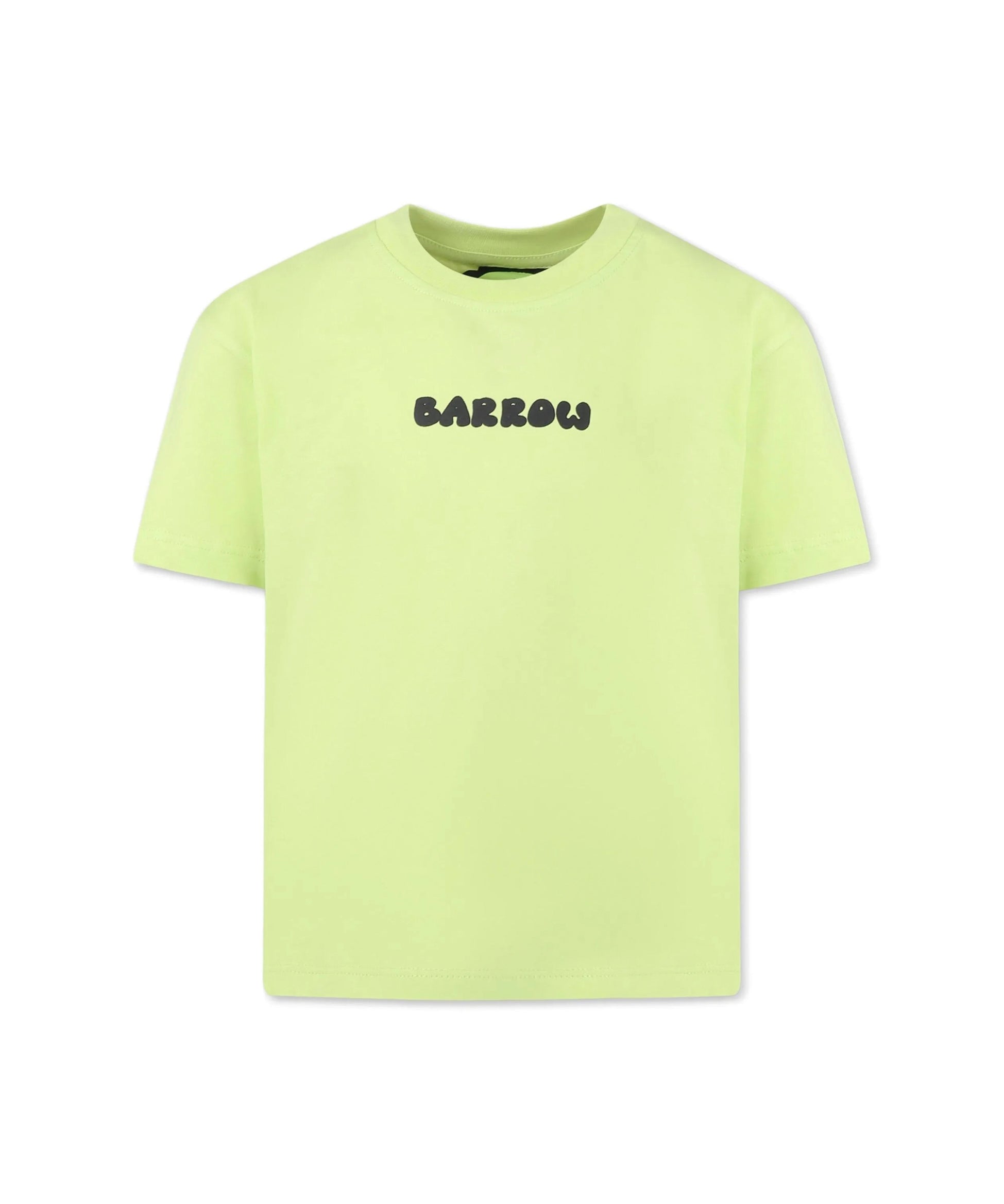 Barrow Kids T-shirt Lime con Stampa Retro per Bambini (fronte)