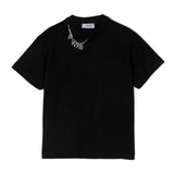 Pinko Kids T-shirt Nera con Decorazione Strass per Bambine