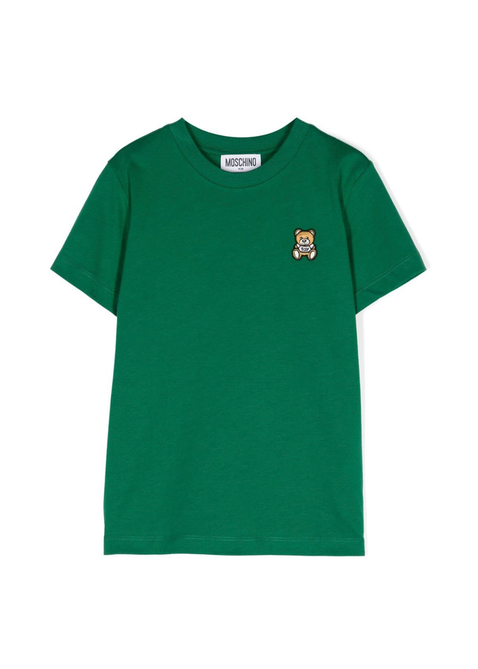 Moschino Kids T-shirt Verde con Ricamo