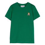 Moschino Kids T-shirt Verde con Ricamo