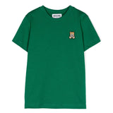 Moschino Kids T-shirt Verde con Ricamo