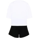 Barrow Kids Completo Bianco e Nero con Stampa Teddy Unisex