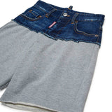 Dsquared2 Kids Bermuda Grigio/Denim per Bambini (dettaglio)
