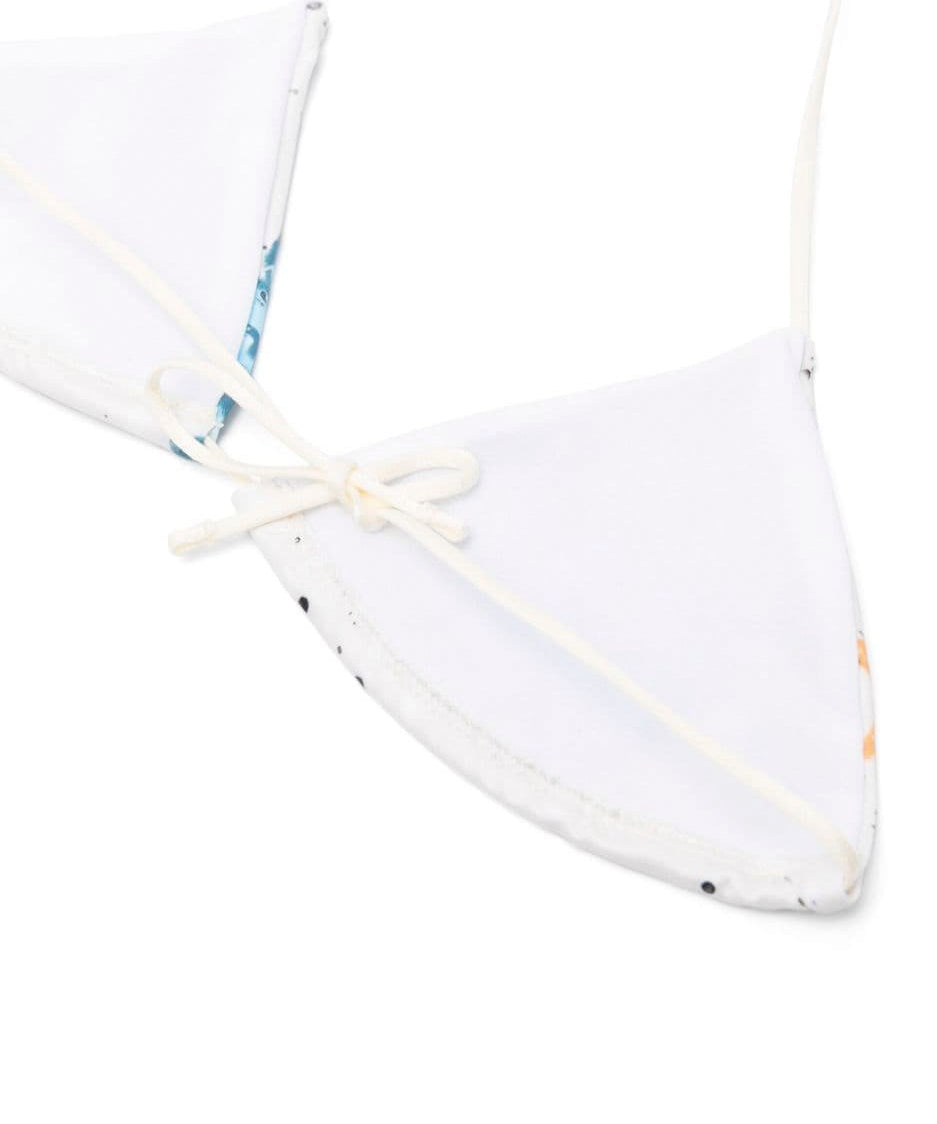 Barrow Kids Bikini Bianco con Fantasia All-over con Logo