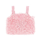 Angel's Face Kids Paeton Top Rosa con Applicazioni Rose per Bambine