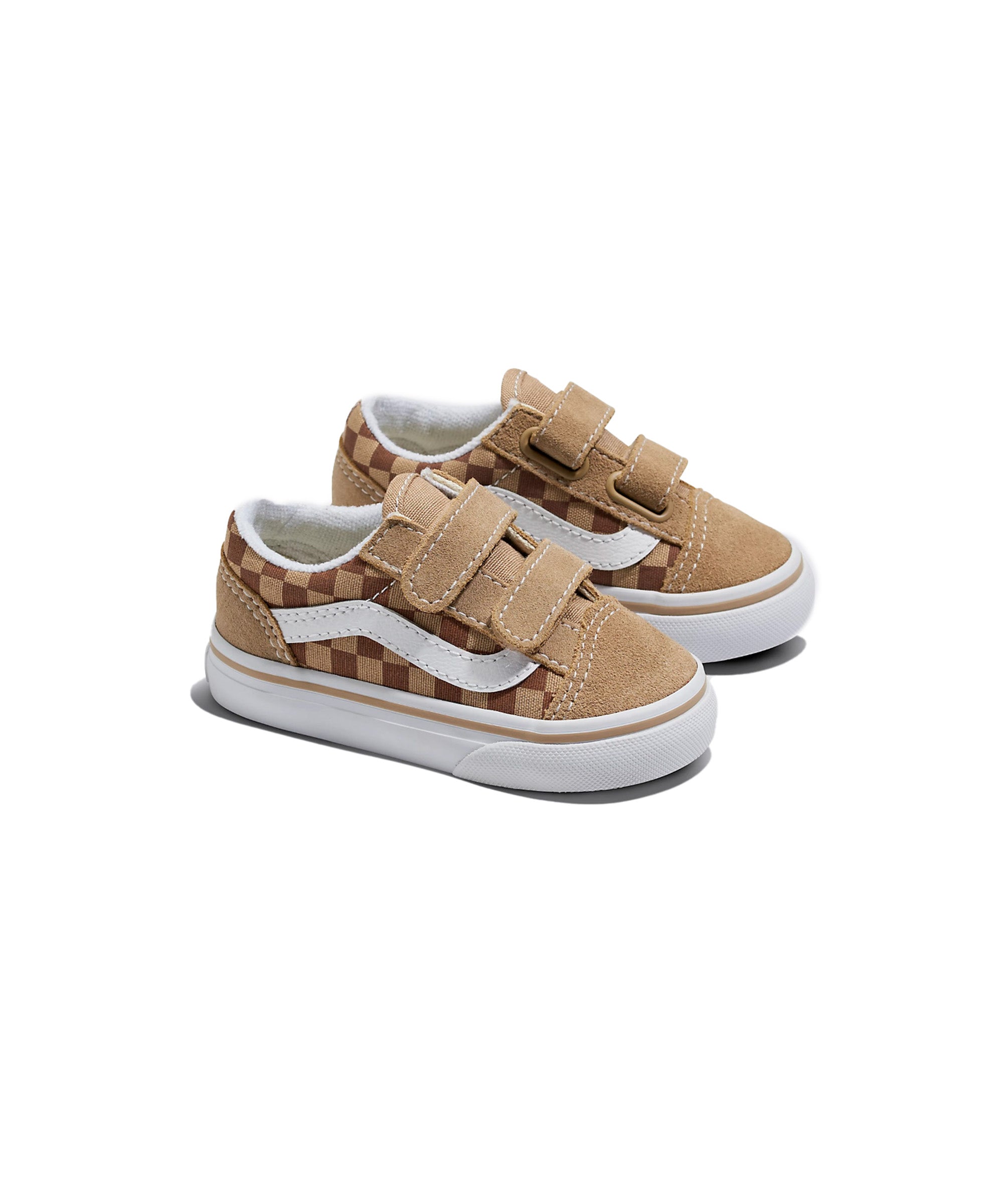 Vans Kids Old Skool V Checkerboard Marroni per Neonati