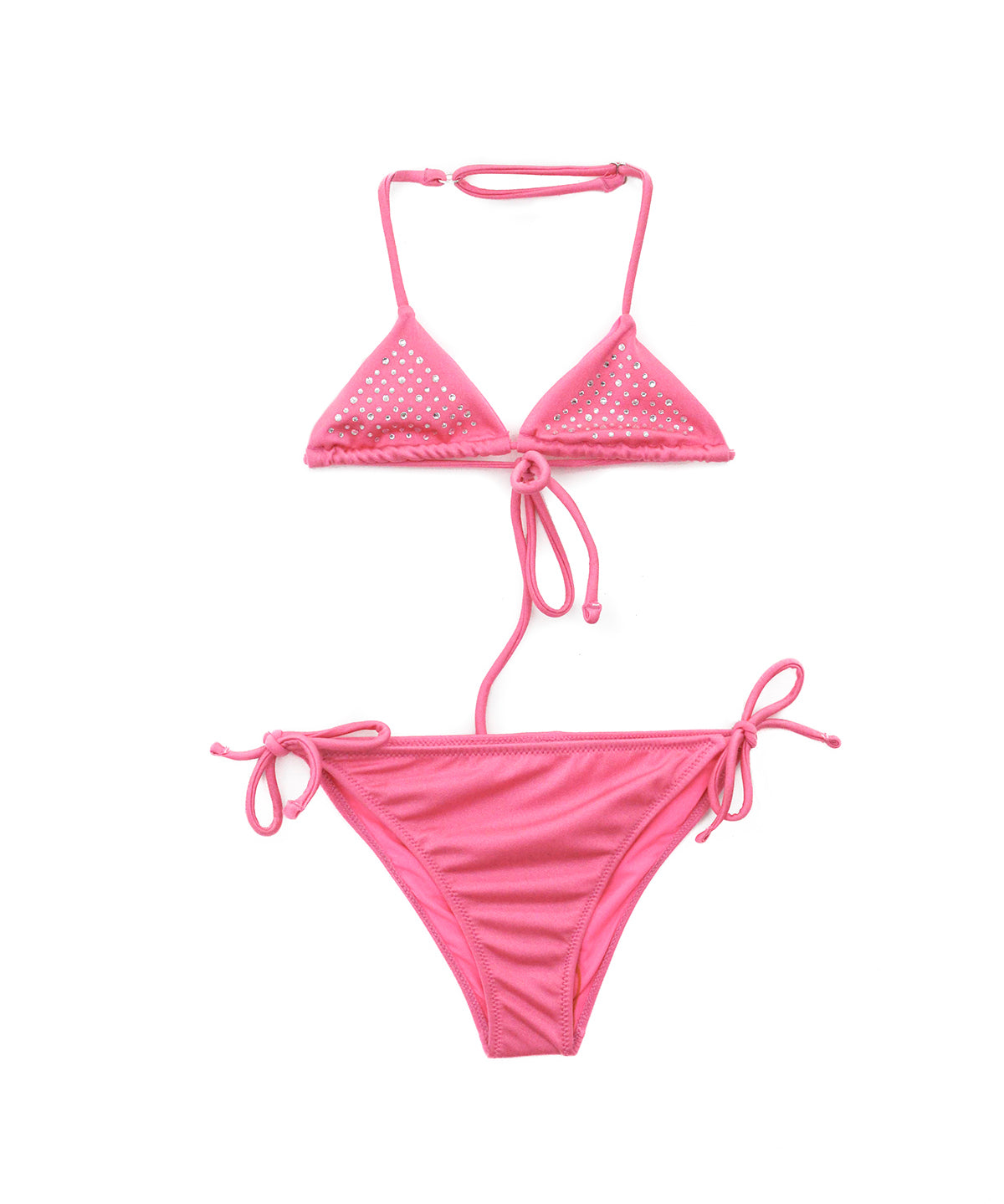  4GIVENESS Costume Bikini Fucsia con Strass per Bambine