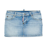 Dsquare2 Kids Gonna in Denim con Tasca Retro Effetto Pelle per Bambine