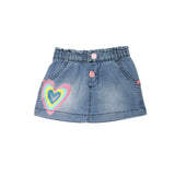 Tuc Tuc Gonna Mini Jeans con Cuore per Neonate