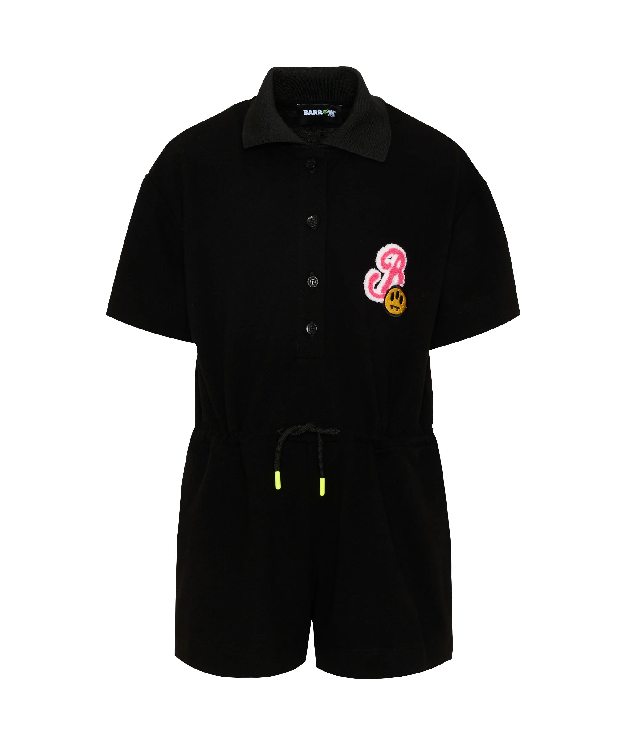 Barrow Kids Tuta Nero con Logo per Bambine