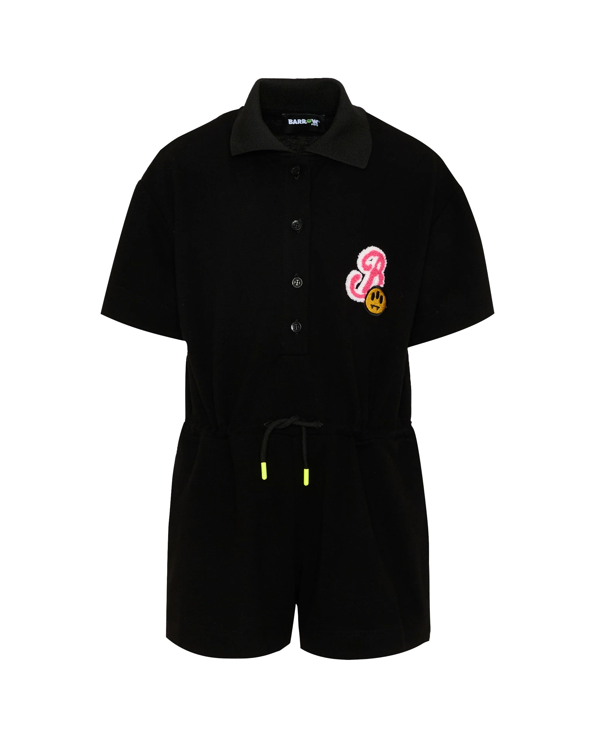 Barrow Kids Tuta Nero con Logo per Bambine