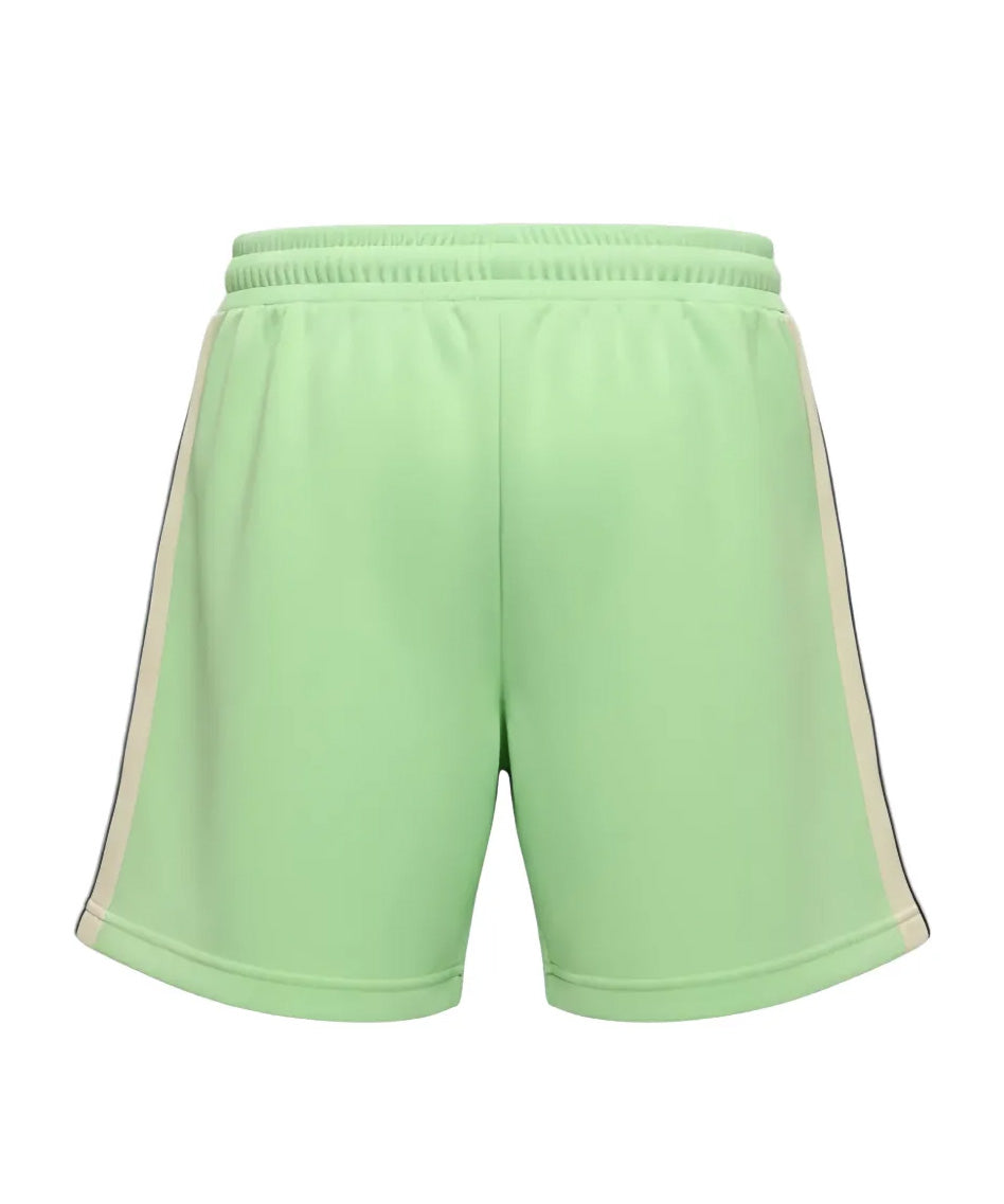 Palm Angels Kids Short Verde con Logo per Bambini